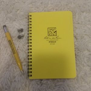 ❤Rite in the Rain waterproof grid journal & pencil